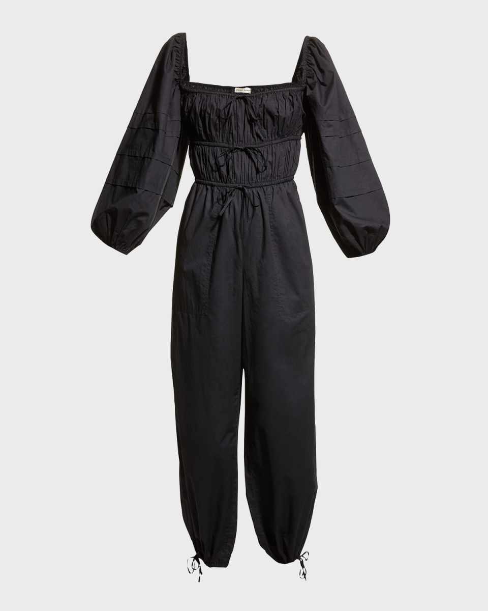 Amalie Balloon-Sleeve Jumpsuit